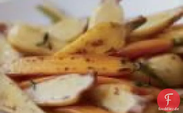 Glasierte Pastinaken und Karotten mit Sherry