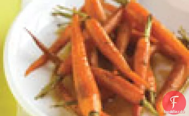 Orange-geröstete Baby Karotten mit Honig