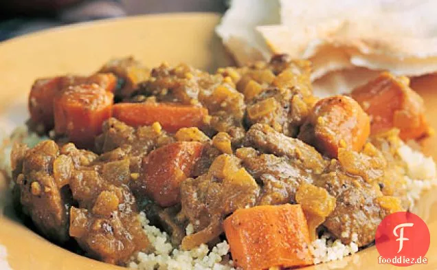 Curry-Lamm und Karotten