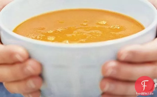 Karotten- und weiße Bohnensuppe