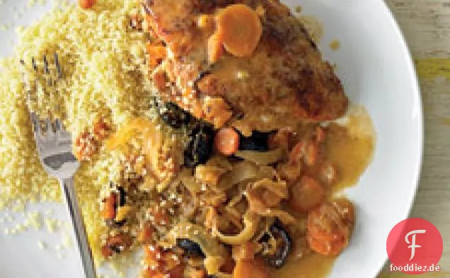 Hähnchenbrust mit Fenchel, Karotten und Couscous