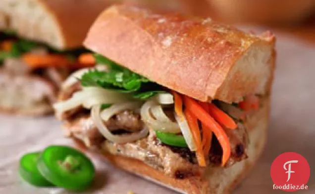 Vietnamesische gegrillte Schweinefleisch-Sandwiches
