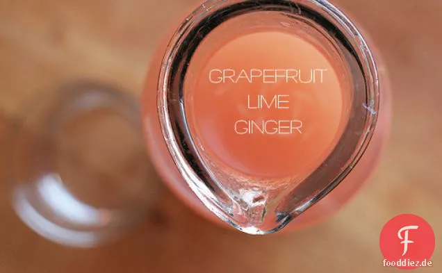 Grapefruit-, Limetten- und Ingwersaft
