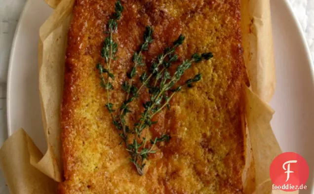 Zitronen-Joghurt-Kuchen mit Ingwer-Thymian-Sirup