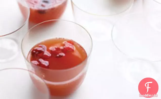 Apfelwein, Cranberry und Ingwer Punsch