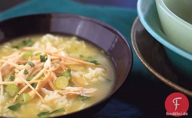 Hühnersuppe mit Jasminreis und Ingwer