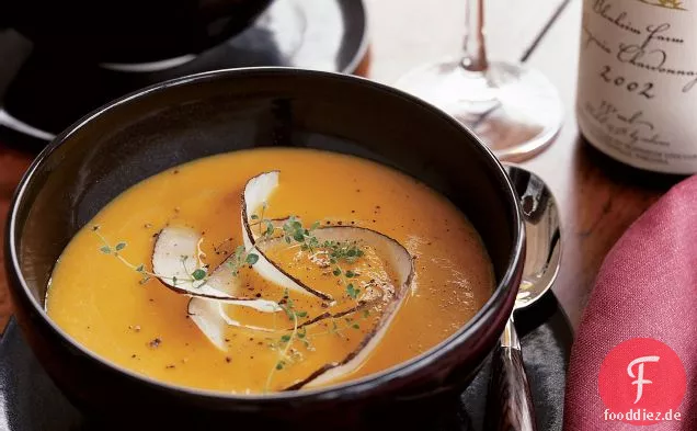 Butternut Squash Suppe mit Kokos und Ingwer