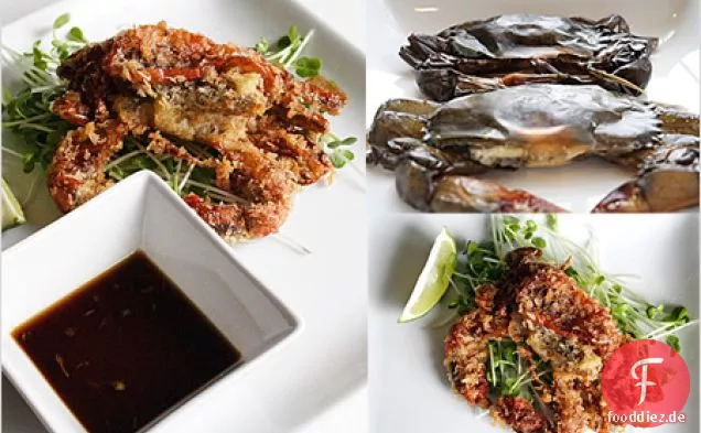 Panko-verkrustete Softshell Krabbe Mit Ingwer-Ponzu-Sauce