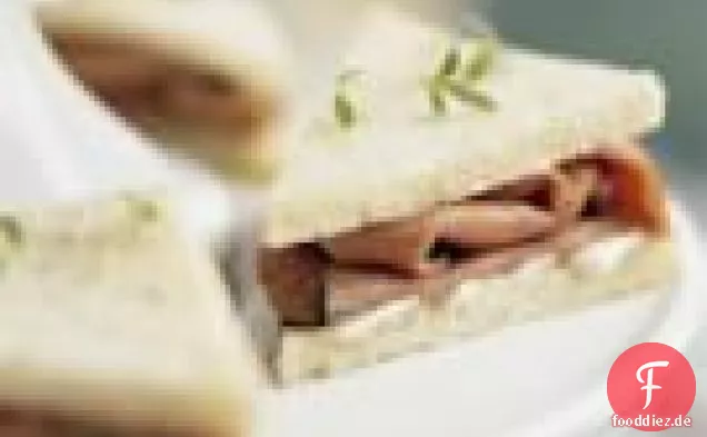 Roastbeef Und Meerrettich-Mayonnaise-Tee-Sandwiches