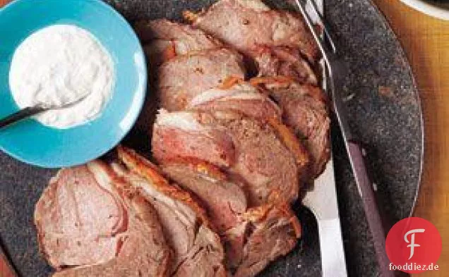 Gepfeffertes Roastbeef mit Meerrettichsauce Rezept