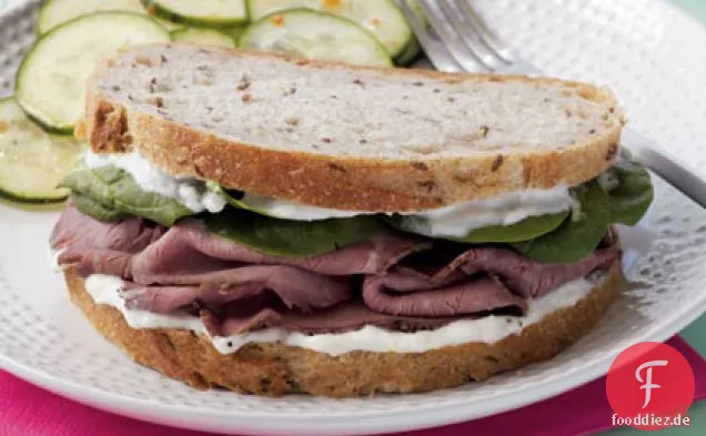 Roastbeef-Sandwich mit Meerrettich-Aï¿½oli