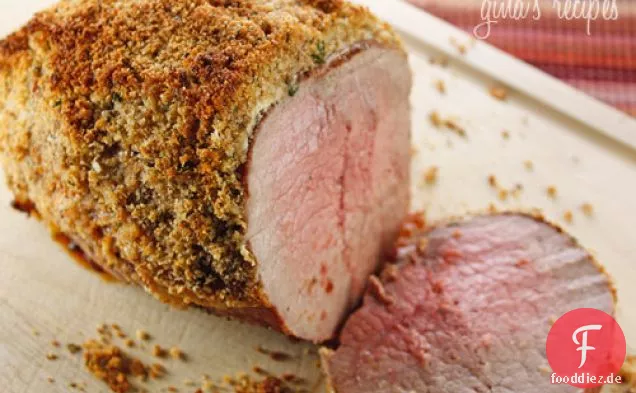 Kraut verkrustet Rib Eye Braten
