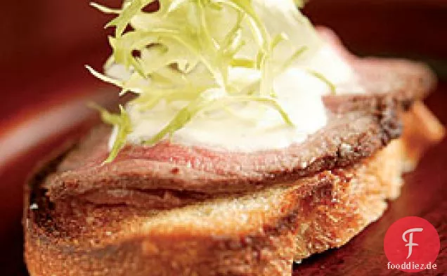 Crostini mit Rindfleisch & Meerrettichcreme