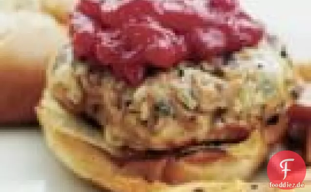 Die Türkei-Burger mit Cranberry-Relish