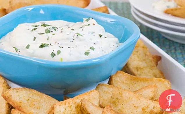Gebratene Kartoffel Keile mit Estragon Mayonnaise