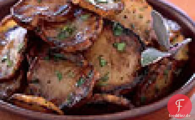 Gebratene Topinambur in Salbeibutter