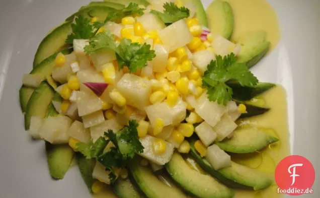 Kochbuch: Jícama-Avocadosalat mit Zitrus-Vinaigrette