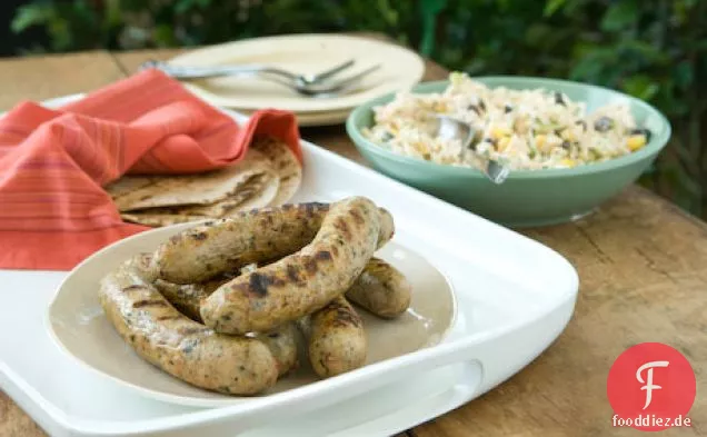 Hähnchen-Würstchen Mit Krautsalat