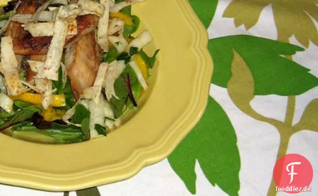 Gegrilltes Hähnchen, Mango & Jicama Salat mit Tequila-Limetten-Vinaigrette