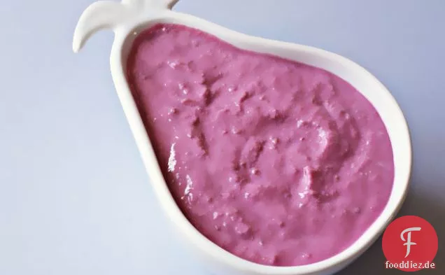 Keine Milchprodukte, keine Eier und kein Zucker Himbeermousse