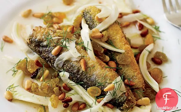 Marinierte Sardinen mit Fenchel, Rosinen und Pinienkernen