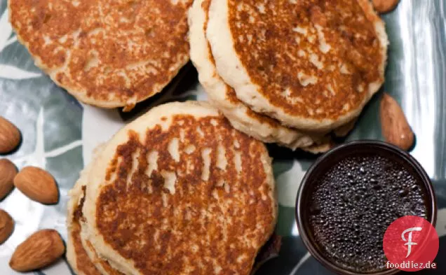 Zitronen-Mandel-Pfannkuchen (glutenfrei, Vegan, Soja-Frei)