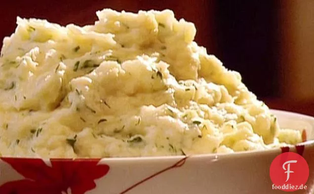 Zerschlagene Pastinaken mit Mascarpone-Käse