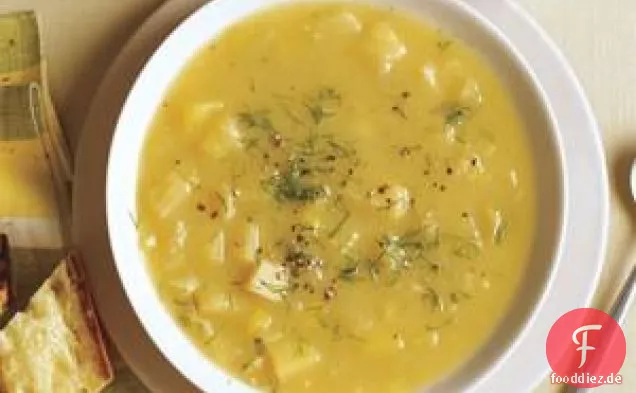 Pastinaken-Fenchel-Suppe mit Dill