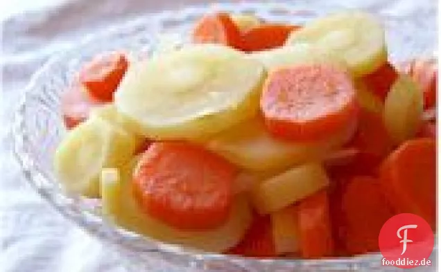 Glasierte Karotten und Pastinaken 