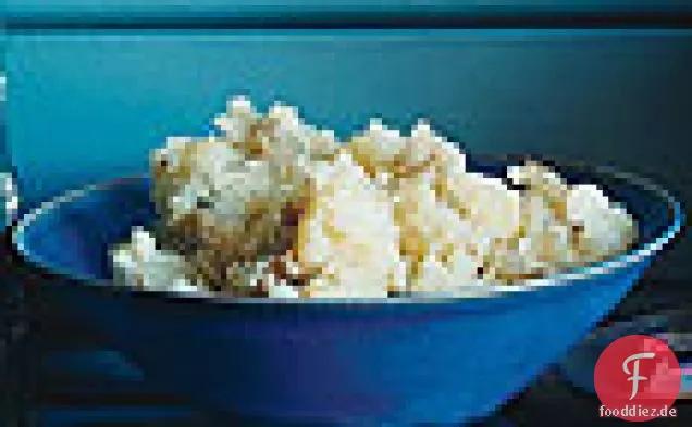 Kartoffelpüree mit gerösteter Knoblauchsoße