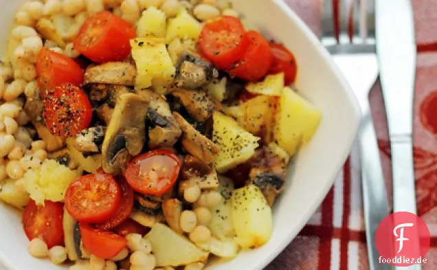 Pilze, Tomaten und Kartoffeln