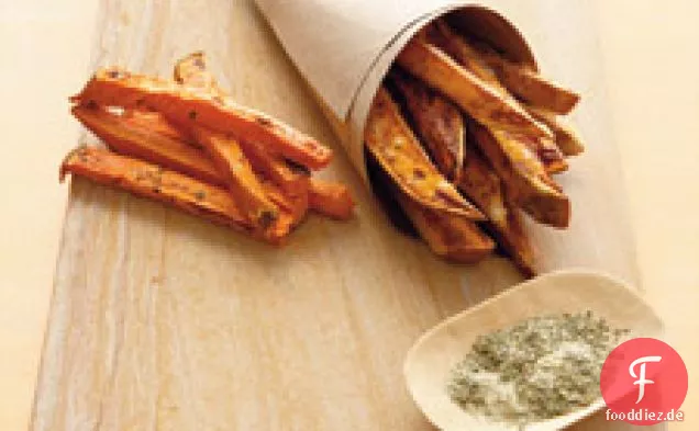 Gebackene Süßkartoffel-Pommes