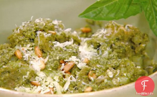 Pesto-Zerkleinerte Kartoffeln