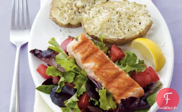 Pfanne Lachs & Parmesankartoffeln