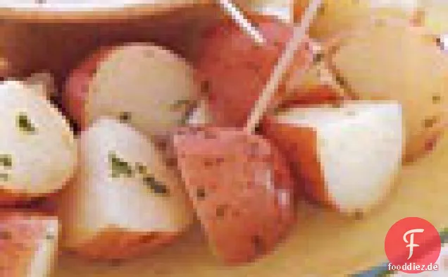 Neue Kartoffeln mit Drei-Käse-Fondue