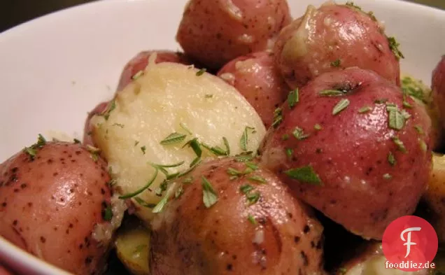 Abendessen heute Abend: Geschmorte Kartoffeln mit Knoblauch