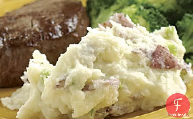Zertrümmerte rothäutige Kartoffeln mit Boursin & Jakobsmuscheln