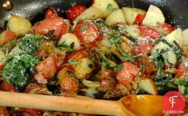 Neue Kartoffeln mit Oregano (Patate Ariganate)