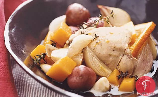 Slow-Cooker Orange Huhn mit Kartoffeln