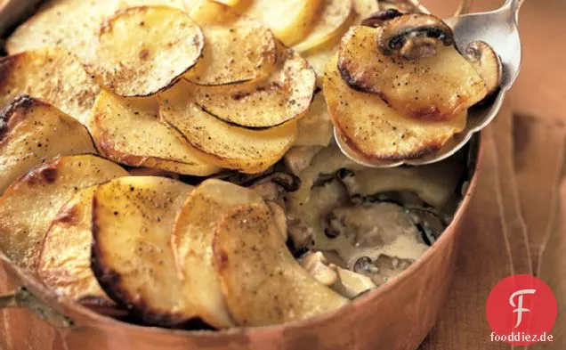 Yukon Gold Kartoffel und Wildpilz Gratin