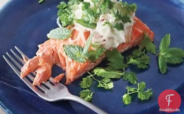 Gebackener WILDLACHS Mit Mandel-Limetten-Sauce
