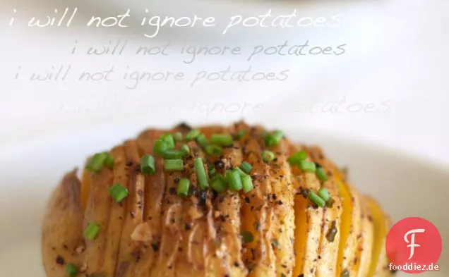 Parmesan Hasselback Gebackene Kartoffeln