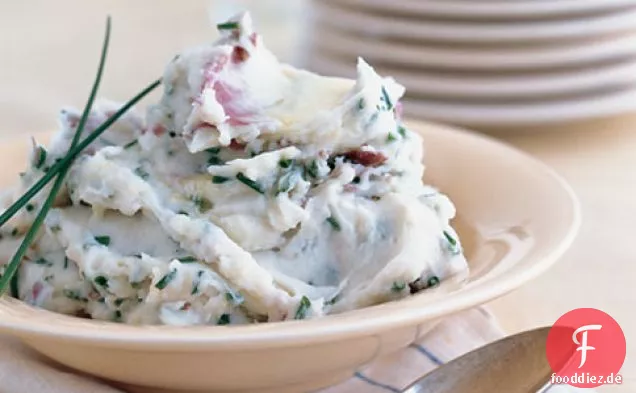 Schnittlauch und Knoblauch Kartoffelpüree