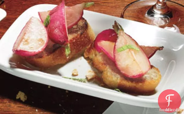 Bruschetta mit sautierten Radieschen