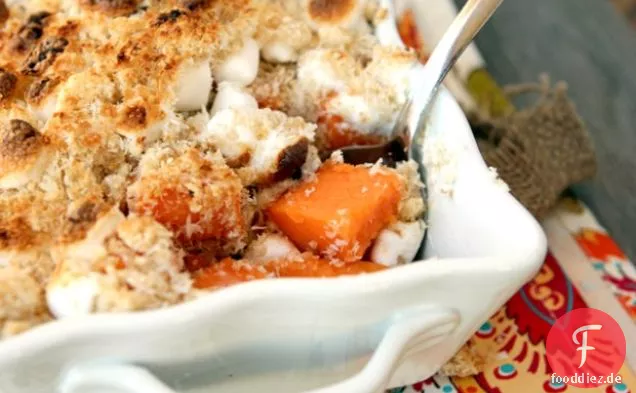 Mit Süßkartoffeln geröstet