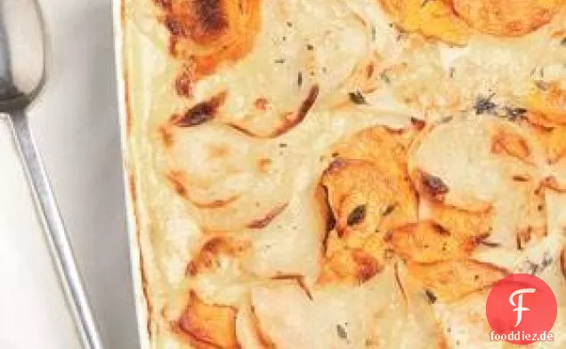 Überbackene Süßkartoffeln mit Thymian