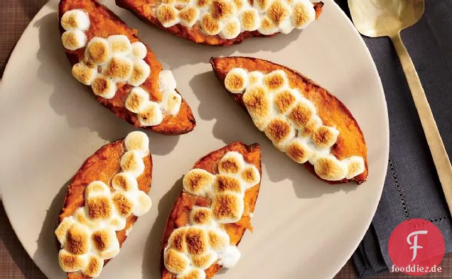Zweimal Gebackene Süßkartoffeln mit Gerösteten Marshmallows