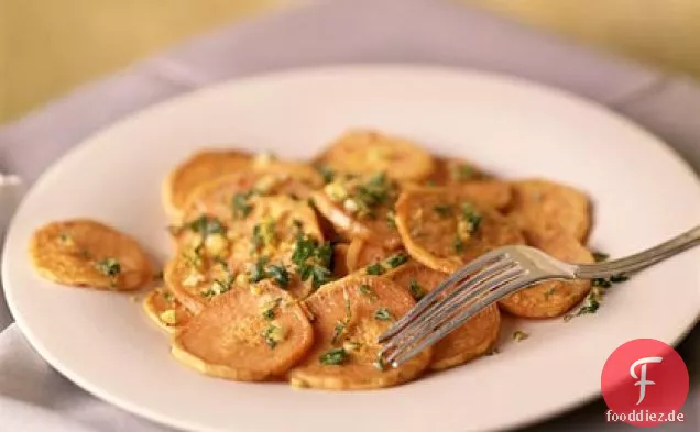 Im Ofen gebratene Süßkartoffeln