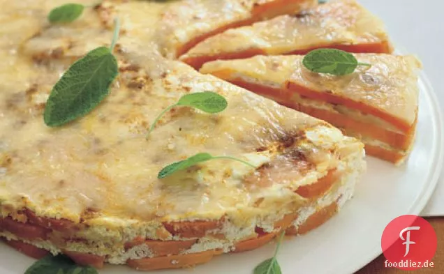 Gewürztes Süßkartoffelgratin