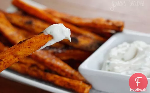 Gebackene Chipotle Süßkartoffel Frites